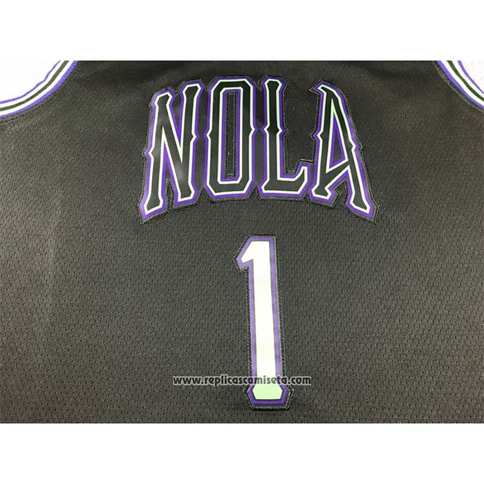 Camiseta New Orleans Pelicans Zion Williamson #1 Ciudad 2023-24 Negro